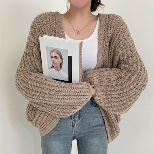 AnniesVest I Grobgestrickte Strickjacke in Übergröße