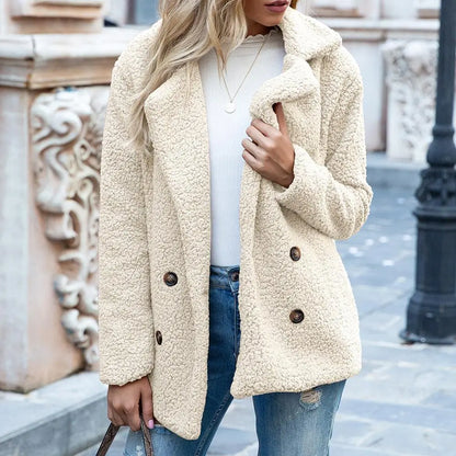 Kurze Teddyjacke | Braun - Flauschig und trendig