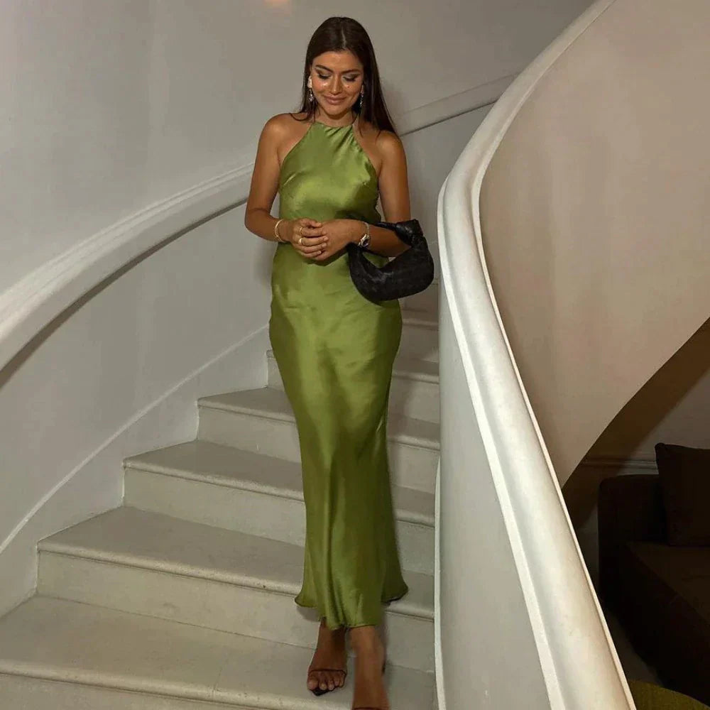 Sylvia - Fashion Ärmelloses Seidenkleid