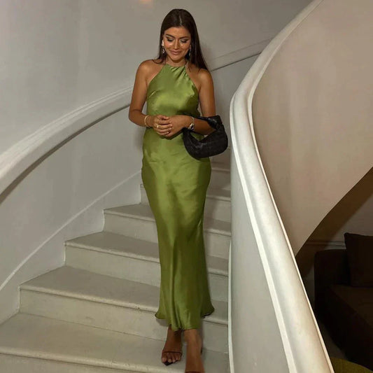 Sylvia - Fashion Ärmelloses Seidenkleid