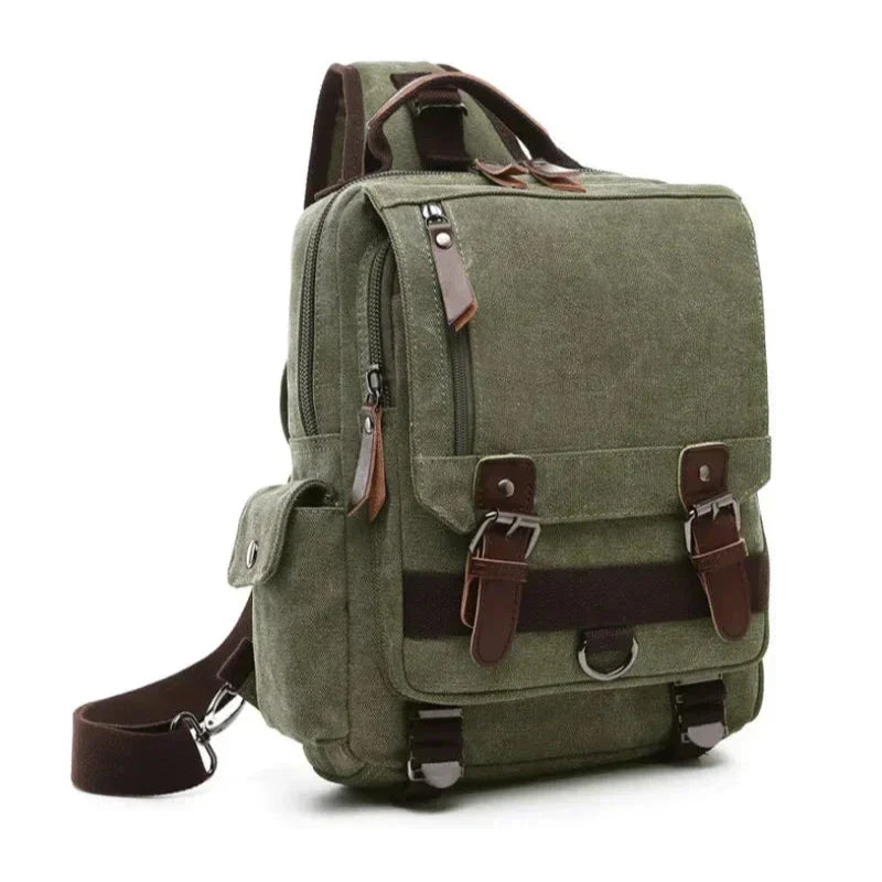 Thijs | Vintage Backpack - Große multifunktionale Reisetasche für Abenteurer