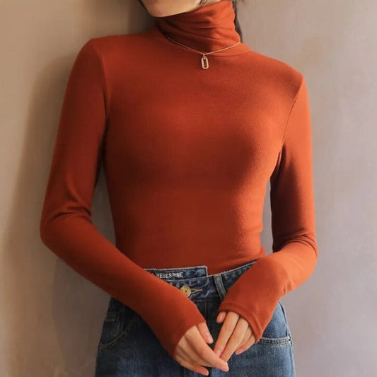 Venice - Damen-Rollkragenpullover aus Samt