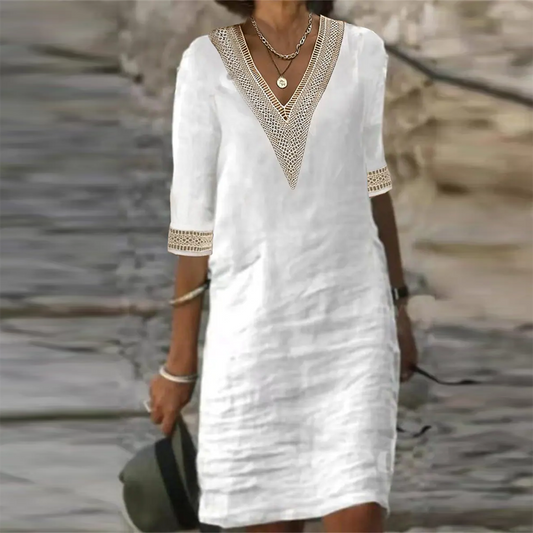 Elegantes Leinen-Sommerkleid