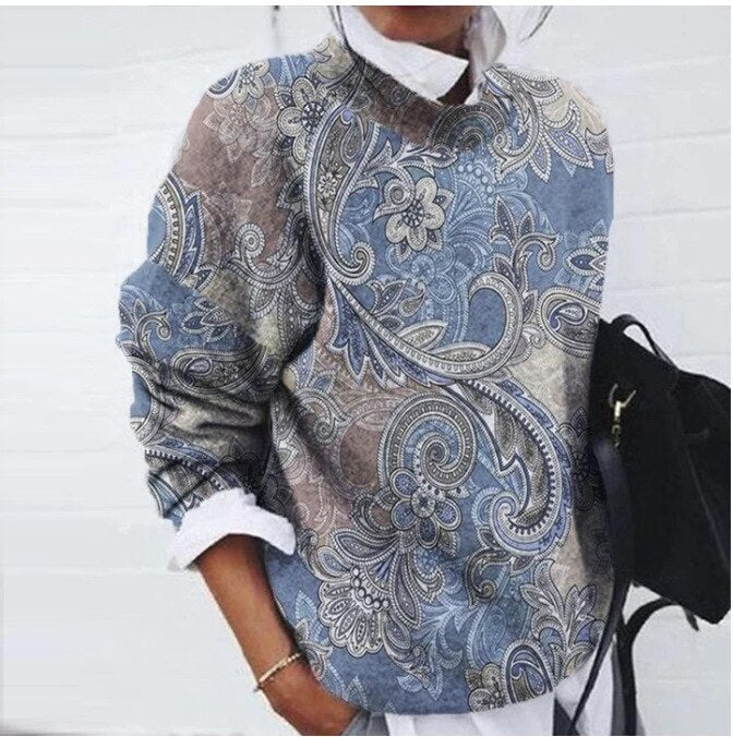 Genevieve | Modischer Blumenpullover