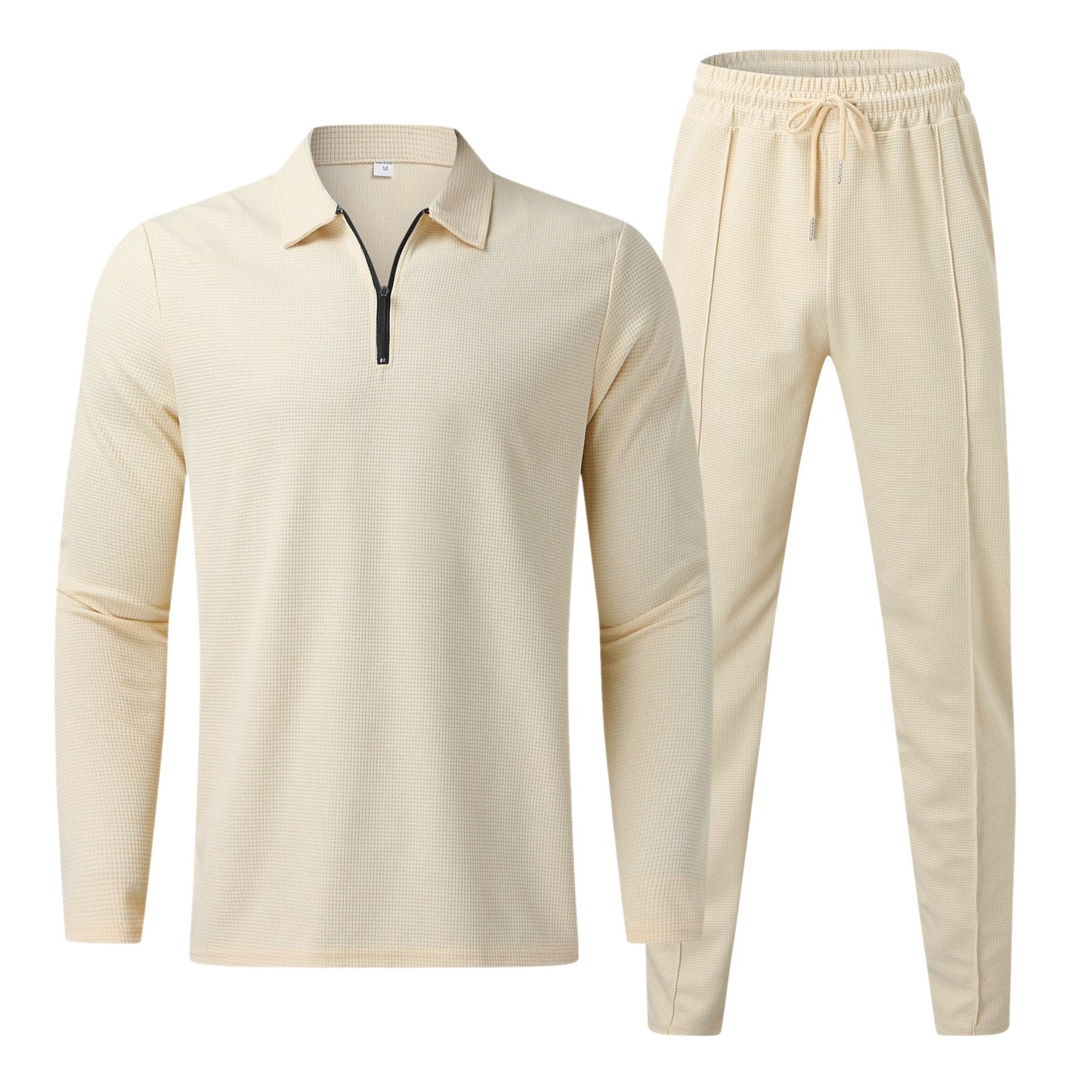 Caspian - Set aus Polo-Shirt mit Reißverschluss und schmal geschnittener Hose