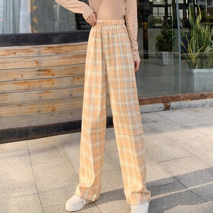 Paola-Hose - Karierte Damenhose mit hohem Bund für einen trendigen und lässigen Look