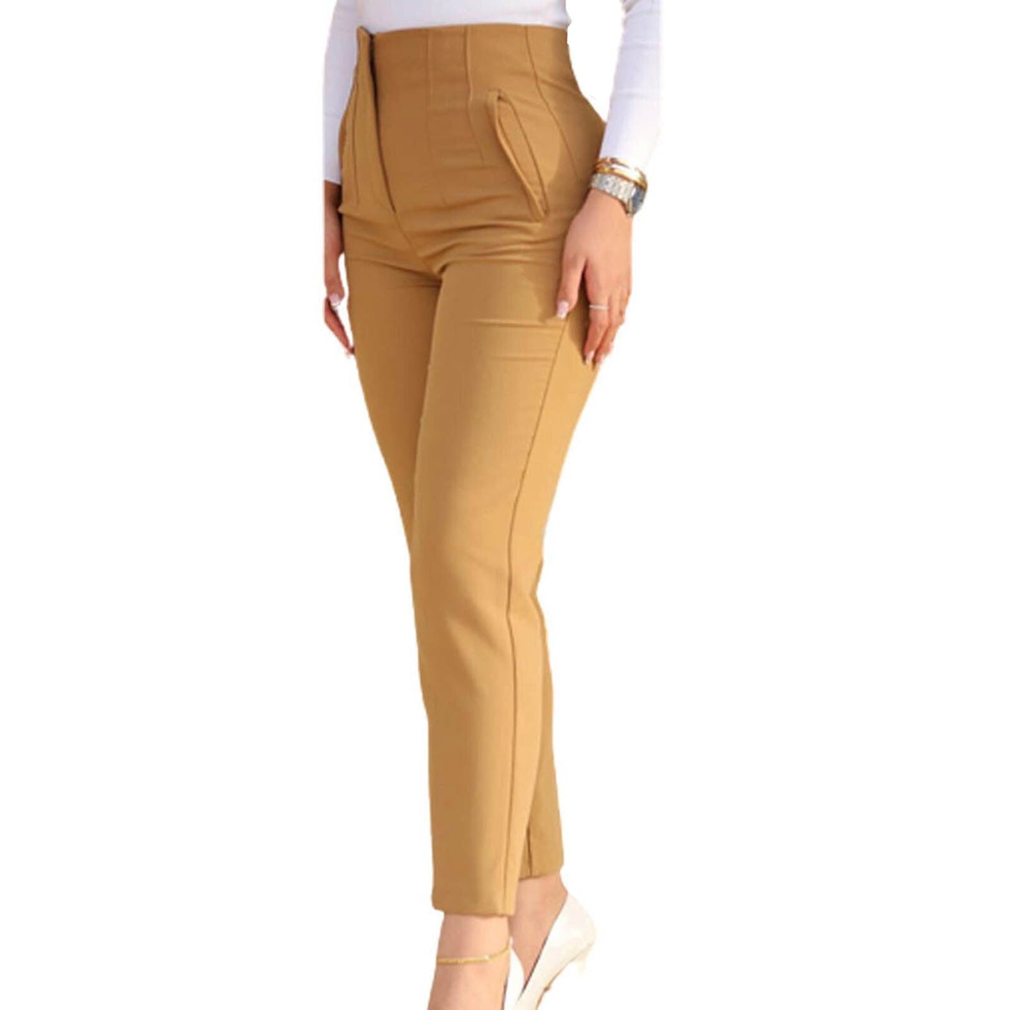 Allegra Hose - Hoch geschnittene, schmal geschnittene Damenhose für einen eleganten Look