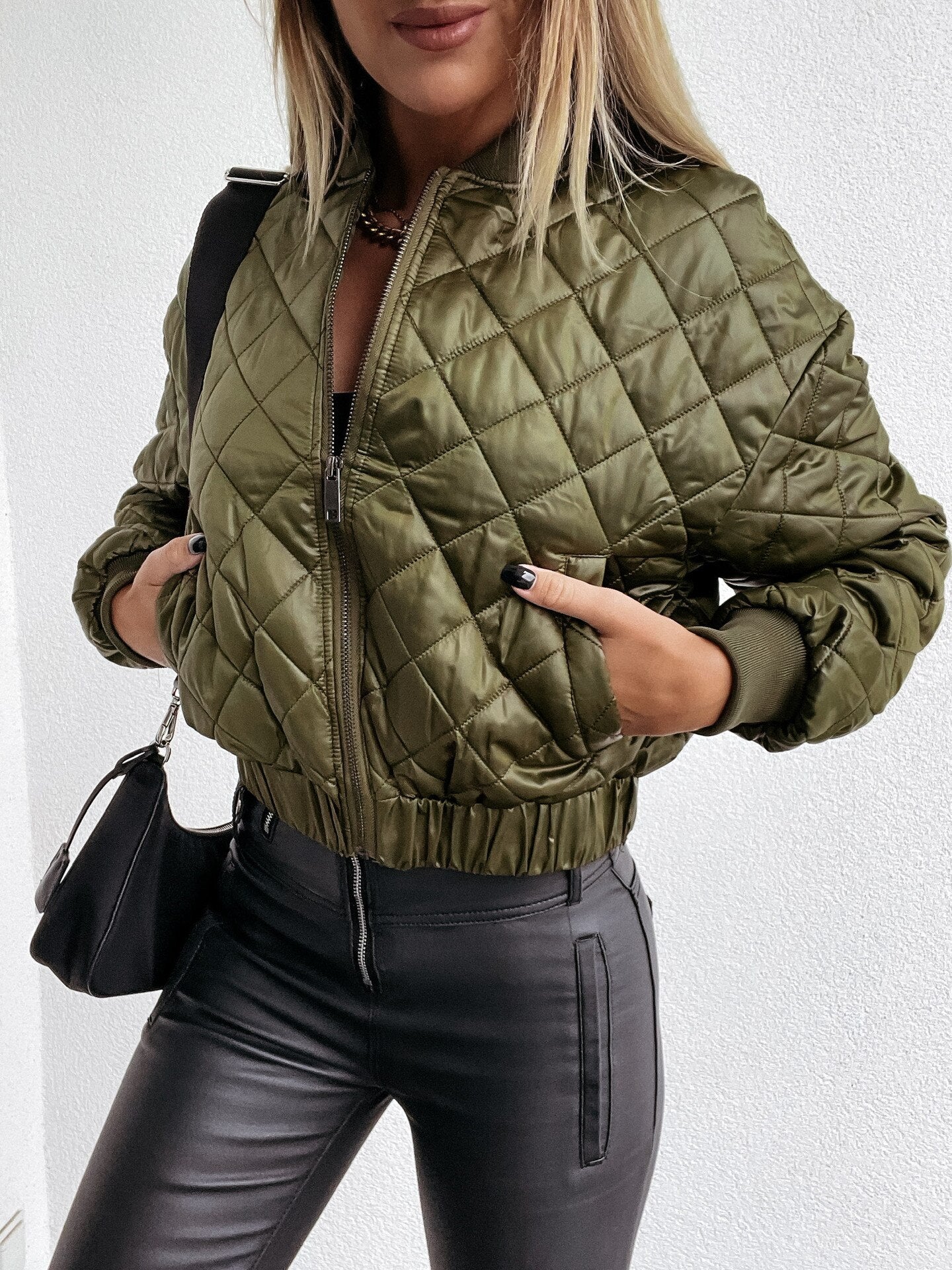 – Metallic-Steppjacke für Damen