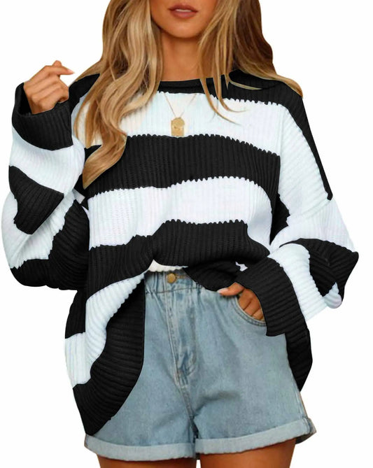Céline - Gestreifter Rollkragenpullover mit langen Ärmeln