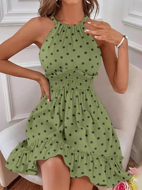 Agnes - Sexy ärmelloses Freizeitkleid im Neckholder-Stil