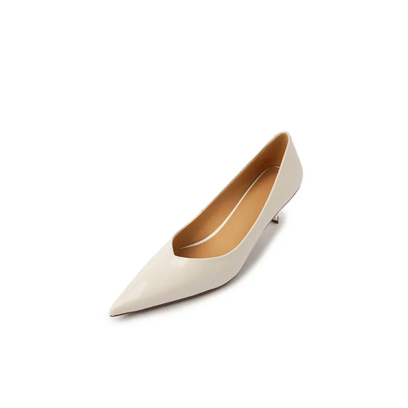 Hochwertiges Leder elegante spitze High Heel Pumps