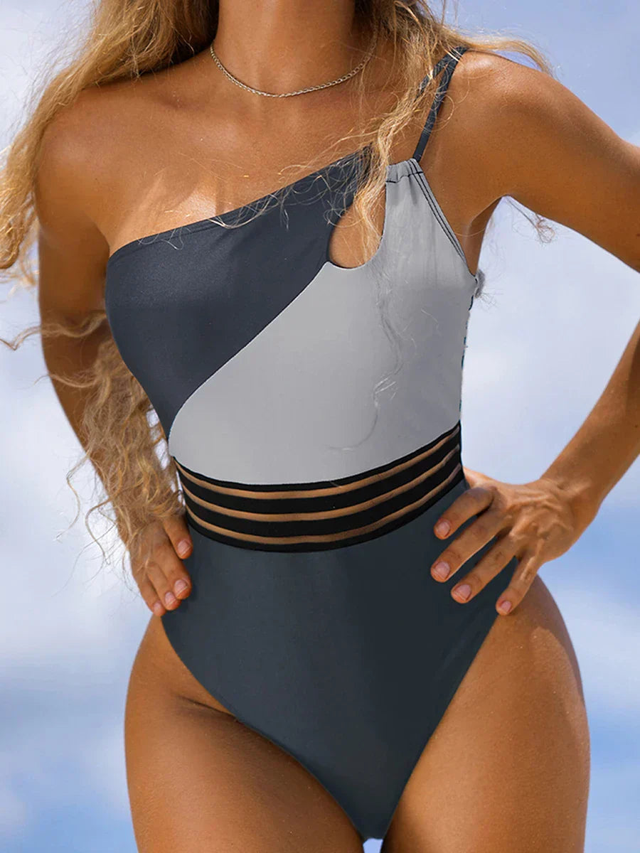 Bikini-Badebekleidung für Frauen Stoff-Panel-Patchwork-Body