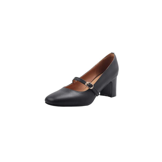 Echtes Leder Schuhe mit hohem Absatz für Frauen