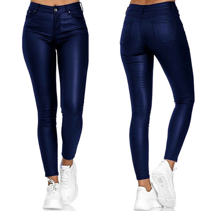 Fiamma Hosen - Vielseitige Frauen High-Waist Skinny Lederhose für alle Gelegenheiten