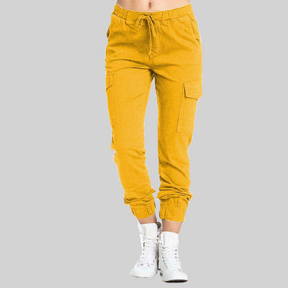 Freizeithosen-mit-Taschen-für-Frauen