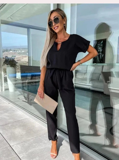 Jumpsuit - Relaxed Fit - Mit Bund - Perfekt für festliche Anlässe
