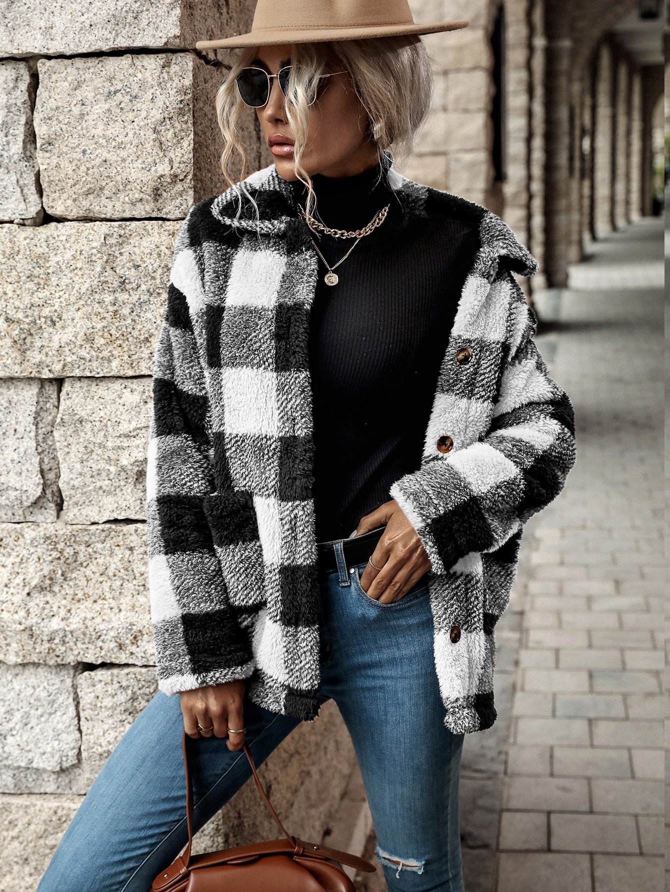 CarmenJacket I Flanelljacke mit Knöpfen für Frauen