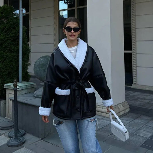 Winter Pelz Lederjacke