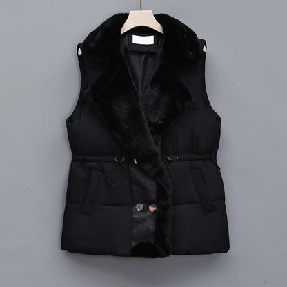 Amara - Elegante Damenweste aus Kunstpelz Perfekt für Herbst und Winter