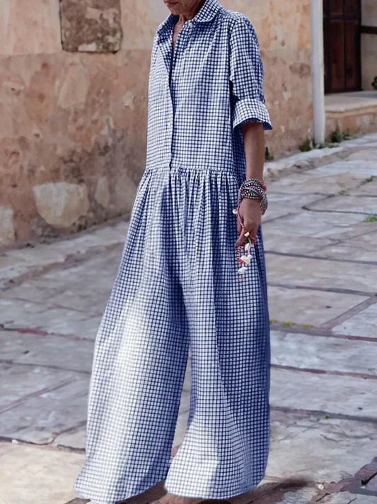 Kitty - Stylischer Karo-Overall für Frauen