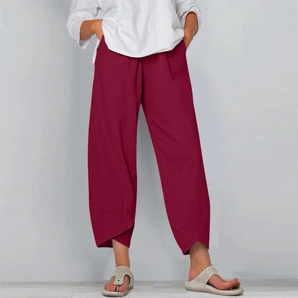 Sadie - Leinenhose aus Baumwolle für Frauen