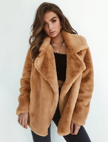 Talia - warmer Plüsch-Teddy-Mantel