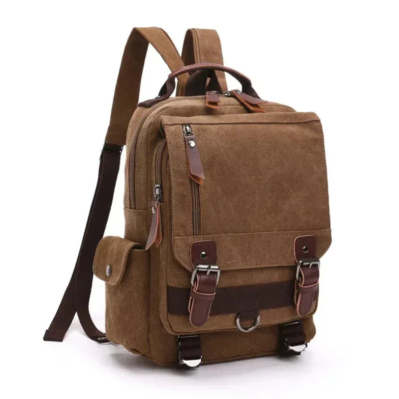 Thijs | Vintage Backpack - Große multifunktionale Reisetasche für Abenteurer