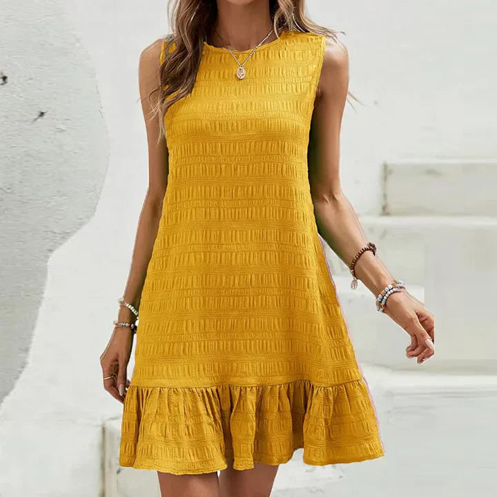 Amparo - Gesmoktes Kleid mit Rüschen