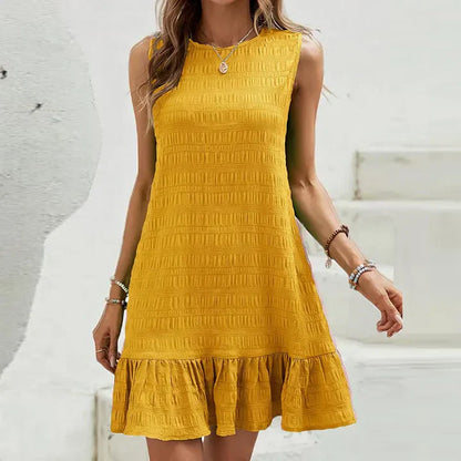 Amparo - Gesmoktes Kleid mit Rüschen