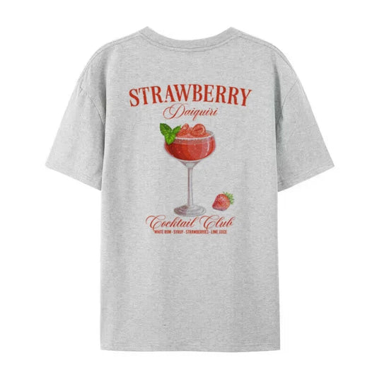 T-Shirt - Daquiri in Übergröße - Baumwolle, einzigartiger Rückendruck - perfekt für legere Tage