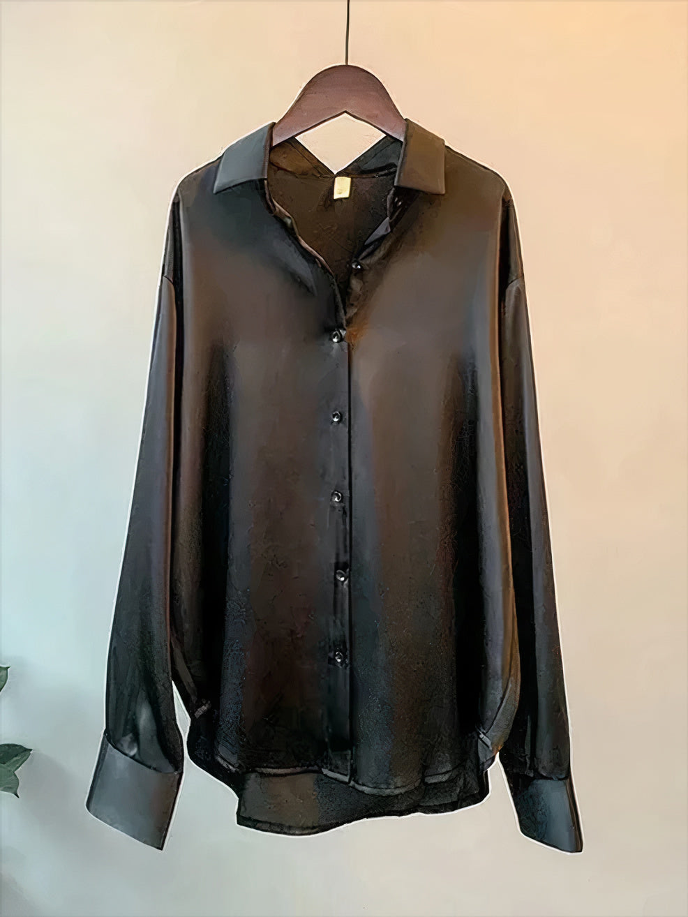 KLARA - Langärmelige Bluse aus Satin
