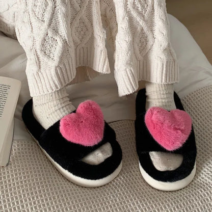 Chloe Heart Hausschuhe | Flauschig & Warm