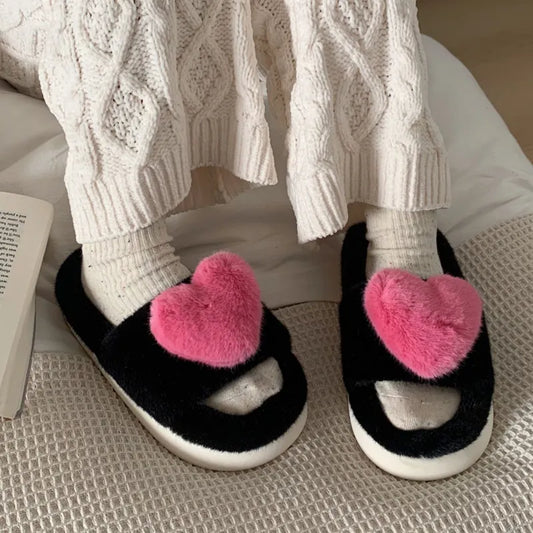 Chloe Heart Hausschuhe | Flauschig & Warm