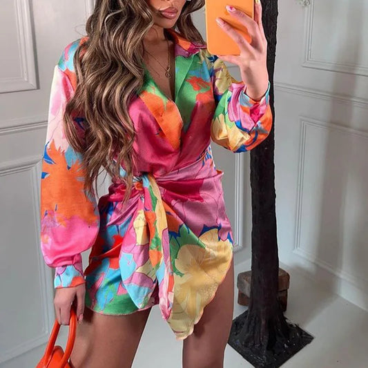 Dorothy - Langärmeliges geblümtes Kleid