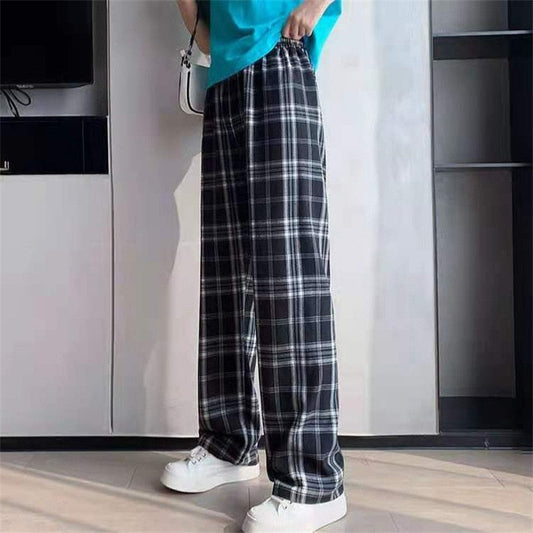 Paola-Hose - Karierte Damenhose mit hohem Bund für einen trendigen und lässigen Look