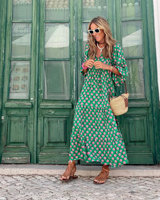 Bohème langes Kleid