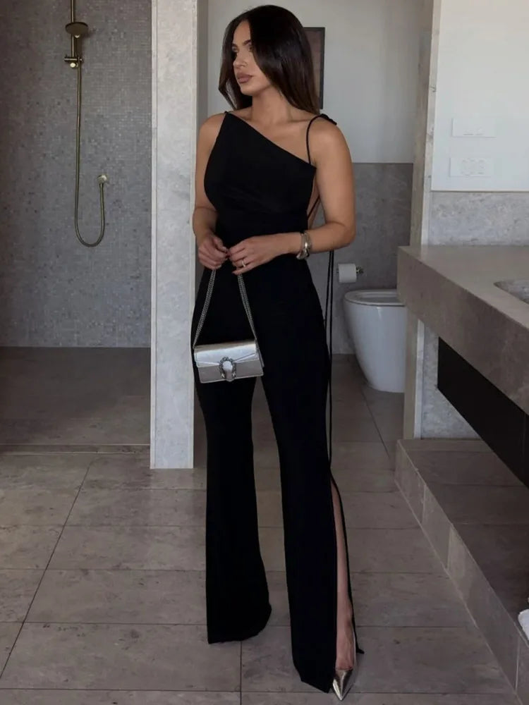 Tazu™ | Glamouröser, ärmelloser und rückenfreier Jumpsuit