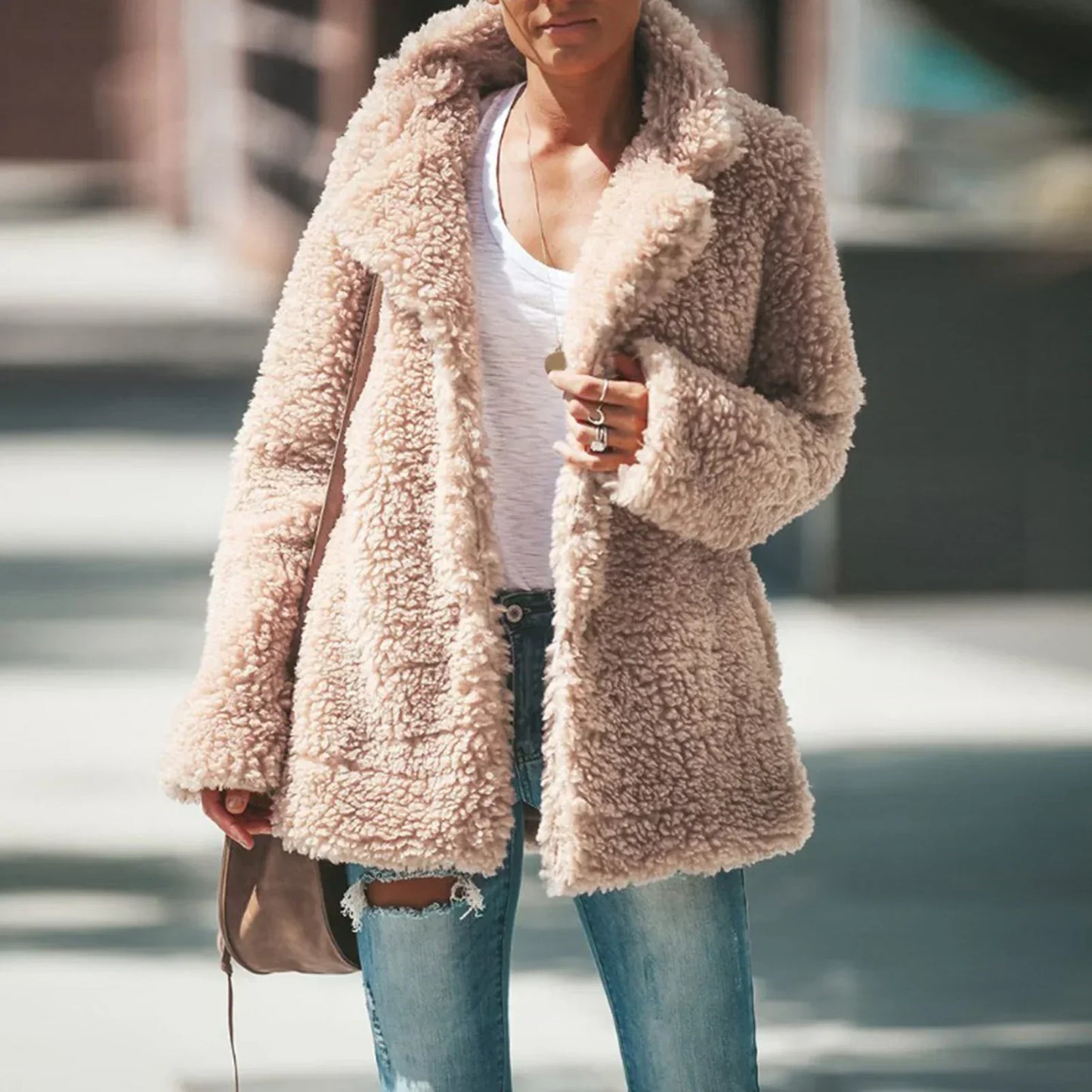 Warmer Fleecemantel | Beige - Komfortabel und modisch