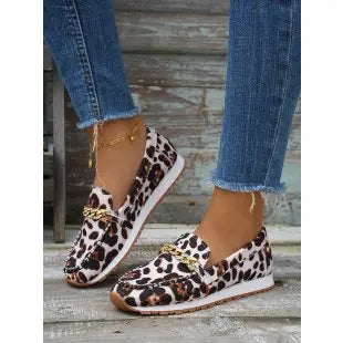Leicht zu tragende bedruckte Loafers