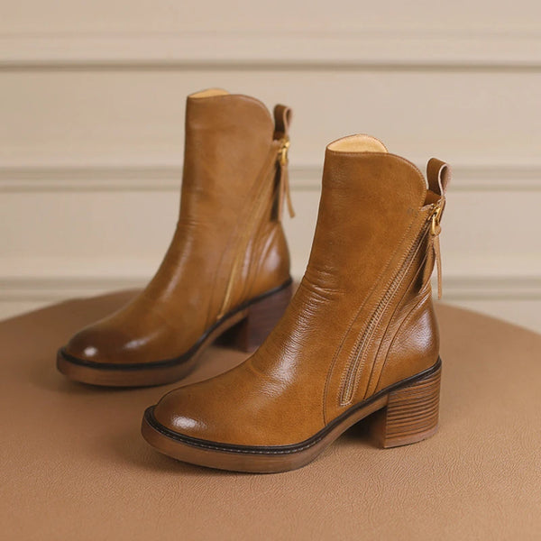 Stylische Kurzstiefeletten mit Absatz für Frauen