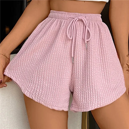Shorts mit Kordelzug und weiten Beinen
