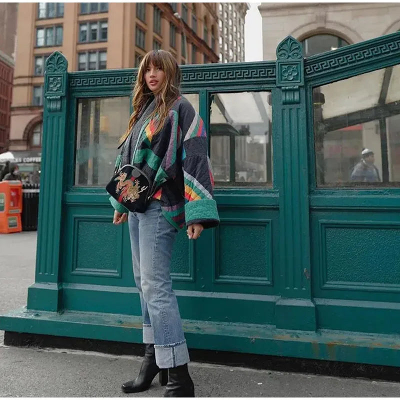 Chloé | Schicke und bequeme Regenbogen-Kimonojacke für Damen