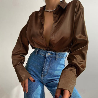 WijnandasBlouse I Satinbluse für Frauen