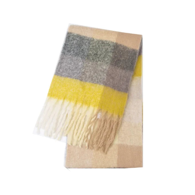 Scarvello | Dicker warmer Kaschmir-Regenbogen-Schal