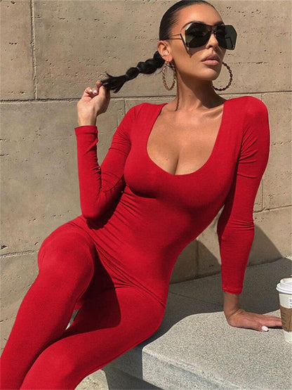 Eleganter langärmeliger Damen-Jumpsuit