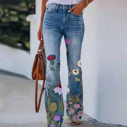 Ada - Jeans mit floralem Muster
