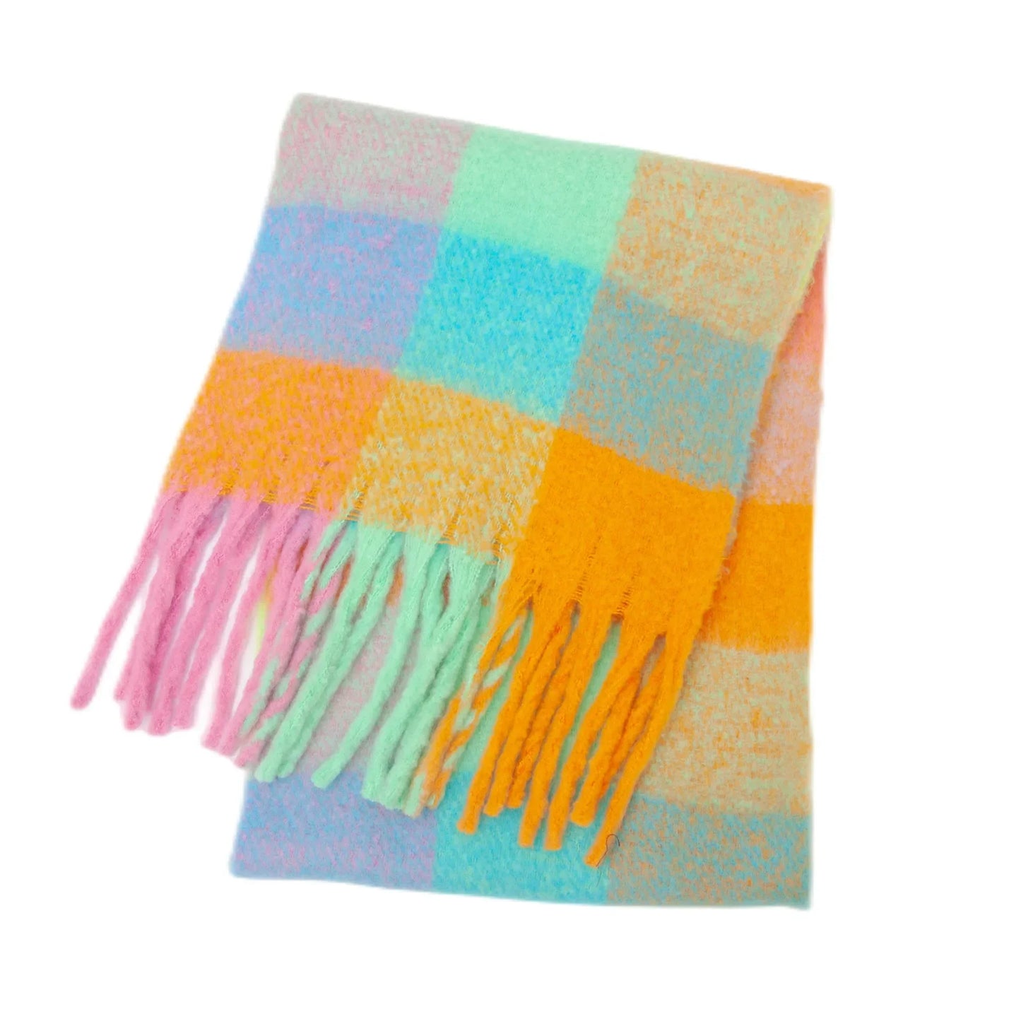 Scarvello | Dicker warmer Kaschmir-Regenbogen-Schal