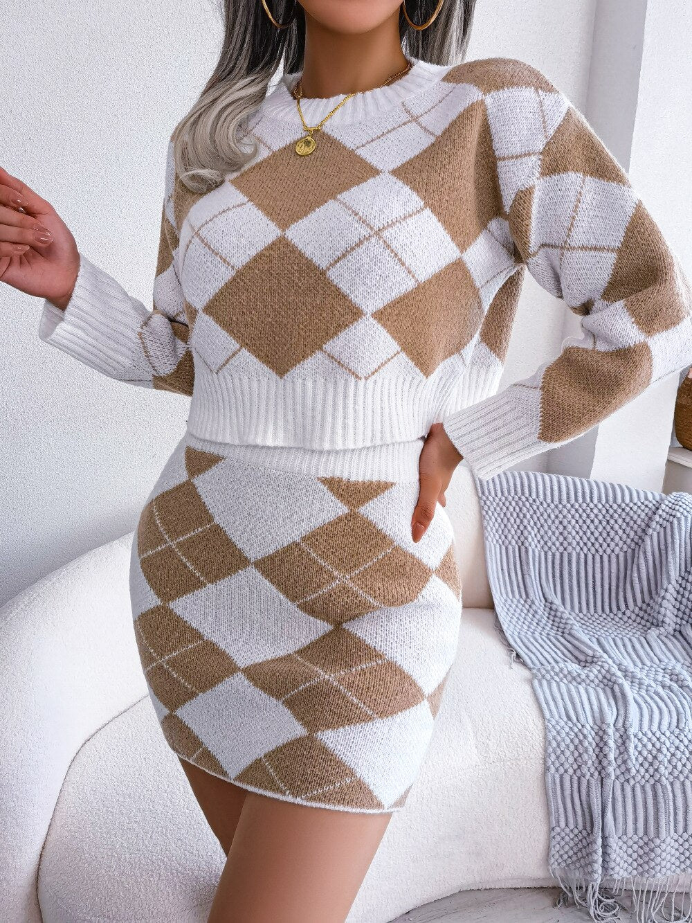 Inez 2-teiliges Set | Einzigartiger Look mit Retro-Effekt