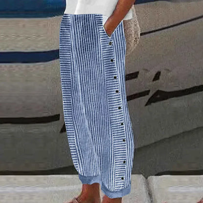 Bequeme Sommerhose mit Streifenmuster