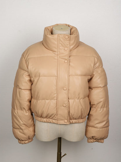 CoolJacket I Leder-Pufferjacke für Frauen